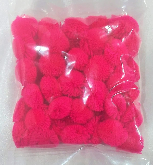Multi Colored Pom Pom Balls for Arts,Craft and Handicrafts - pink