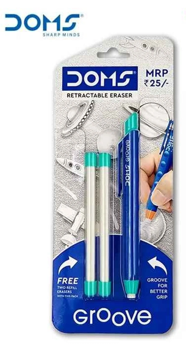 Doms Groove Retractable Eraser with 2 Refills