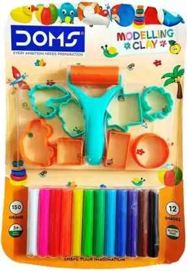 DOMS MODELLING CLAY (PACK OF 12 SHADES) - 150grms