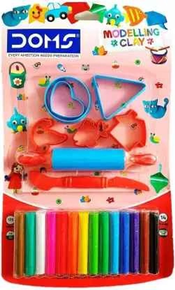 DOMS MODELLING CLAY (PACK OF 12 SHADES) - 150grms