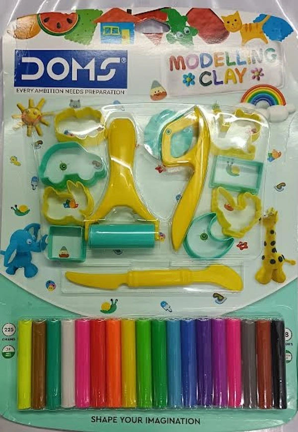 DOMS MODELLING CLAY (PACK OF 18 SHADES) - 225grms
