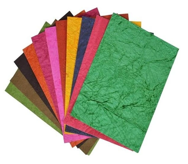 Handmade Colour Paper A4 Size - Pack of 10 Sheets