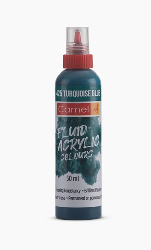 Camlin Fluid  Acrylic  Colours 50ml - Turquoise Blue