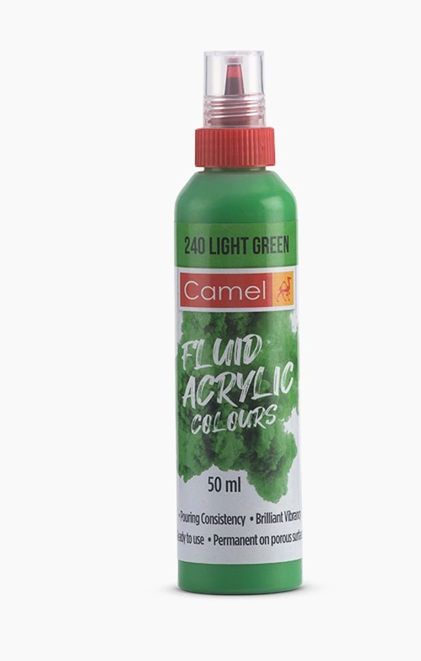 Camlin Fluid  Acrylic  Colours 50ml - Light Green