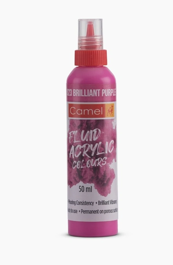 Camlin Fluid  Acrylic  Colours 50ml - Brilliant Purple