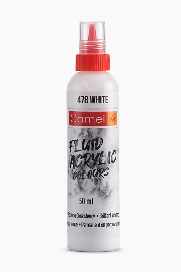 Camlin Fluid  Acrylic  Colours 50ml - White