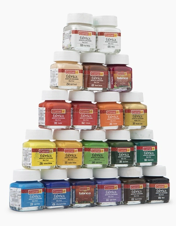 Camel  Fabrica  Acrylic  Colours - Assorted  pack  of  20  shades