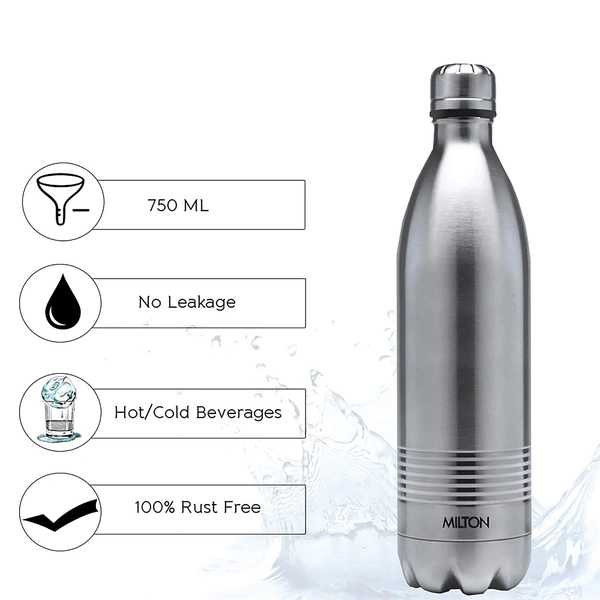 Milton Thermosteel Hot and Cold Water Bottle - 700 ml, Silver