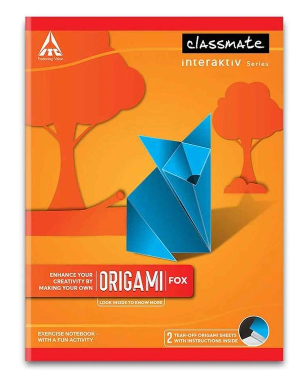 Classmate Origami Notebook, 172 pages, 24.0 cm x 18.0 cm - Single Line