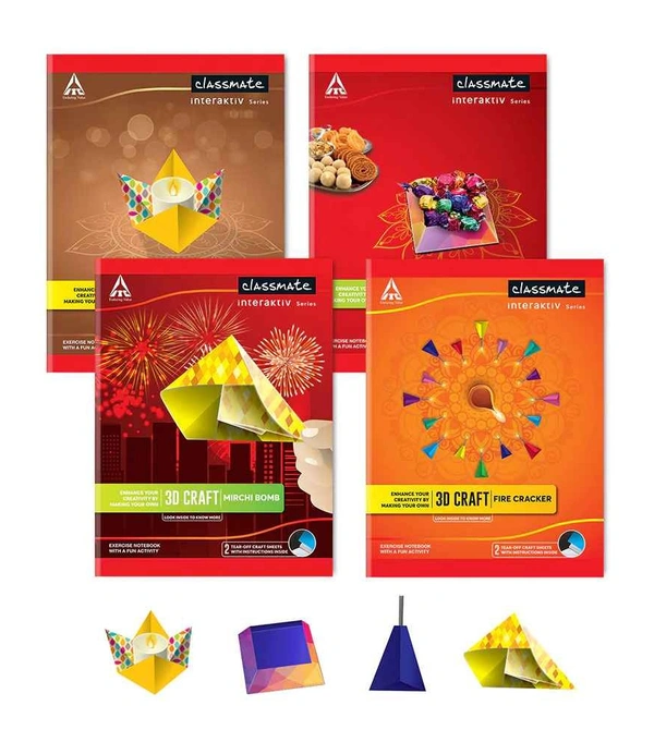 Classmate 3D Craft notebooks, 172 Pages, 24.0 cm x 18.0 cm - Single Line