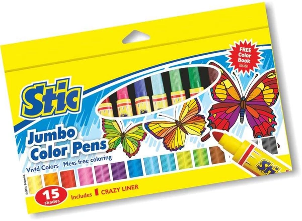 Stic JUMBO COLOR PENS (15 COLOR SET)
