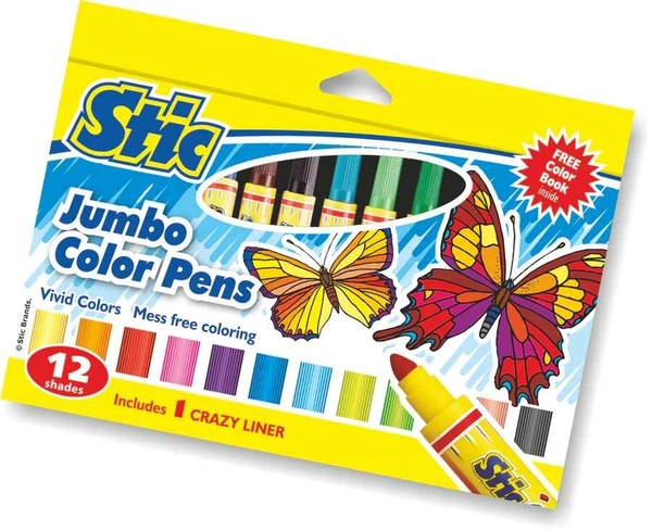 Stic JUMBO COLOR PENS (12 COLOR SET)