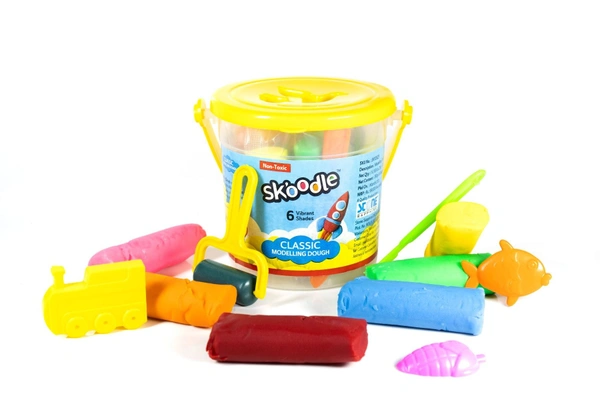 Skoodle 6 Neon Shades Modelling Dough - 150g