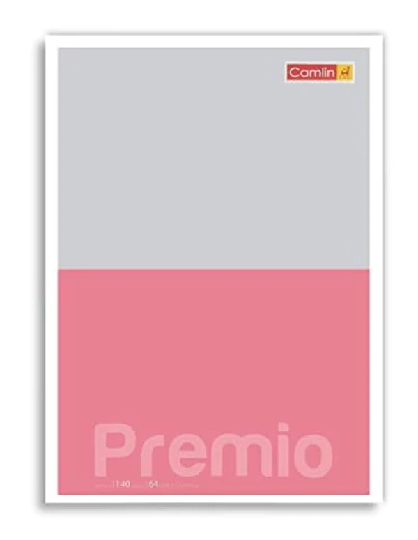 CAMLIN PREMIO A4 (297*210) 64 GSM SINGLE LINE 152 PAGES NOTEBOOK - Pink