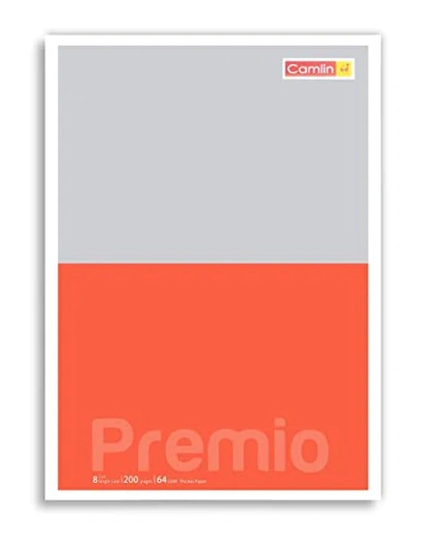 CAMLIN PREMIO A4 (297*210) 64 GSM SINGLE LINE 152 PAGES NOTEBOOK - Red