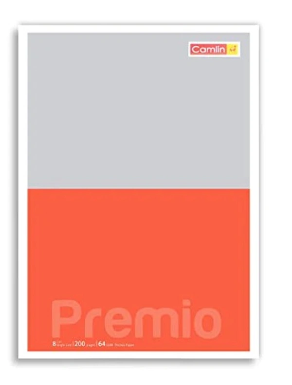 CAMLIN PREMIO A4 (297*210) 64 GSM SINGLE LINE 152 PAGES NOTEBOOK - Assorted