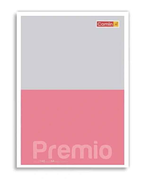 CAMLIN PREMIO A4 (297*210) 64 GSM SINGLE LINE 200 PAGES NOTEBOOK - Pink