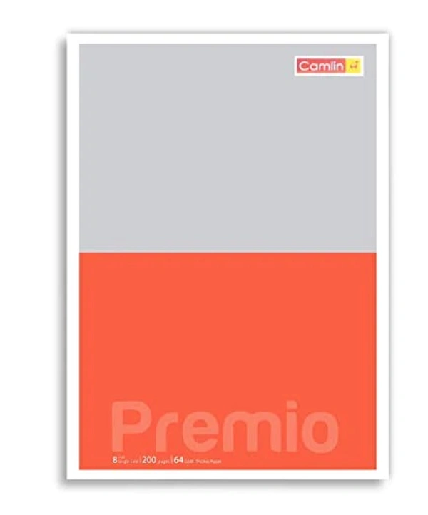 CAMLIN PREMIO A4 (297*210) 64 GSM SINGLE LINE 300 PAGES NOTEBOOK - Red