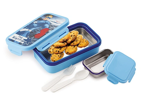 Rishab MUNCH MAGIC ROYAL Steel Insulated Tiffin Box / Lunch Box, Boys Collection - Black