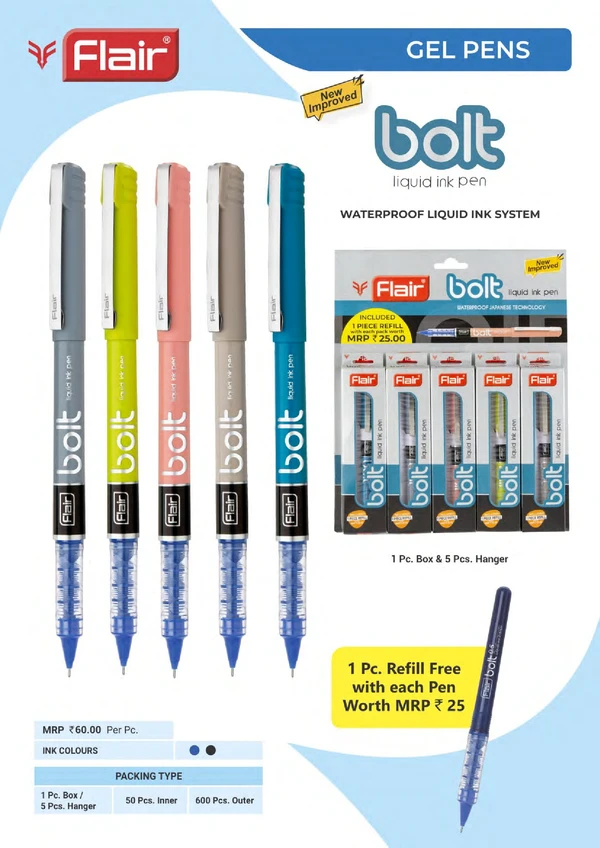 Flair Bolt liquid ink pen