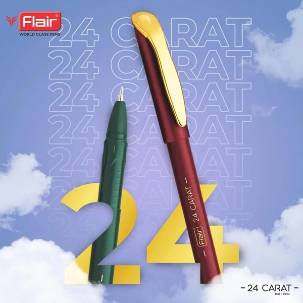 Flair 24 Carat Ball Pen Tumbler Set - Pack of 50, Assorted