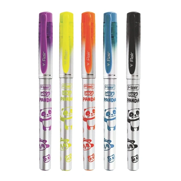 FLAIR Inky Series Panda Liquid Ink Fountain Pen - Assorted, Blue