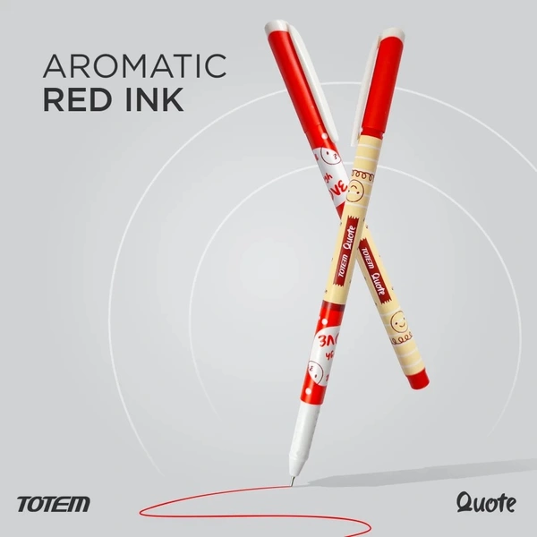 Totem Quote (Scented Ink) Ballpen - Pack of 5., Red