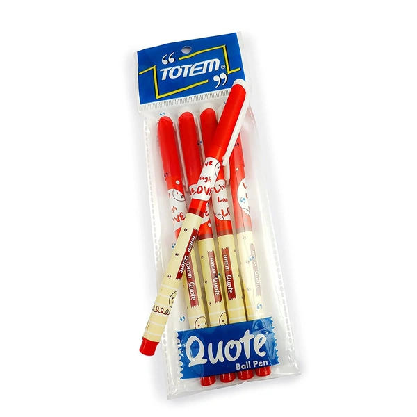Totem Quote (Scented Ink) Ballpen - Pack of 5., Red