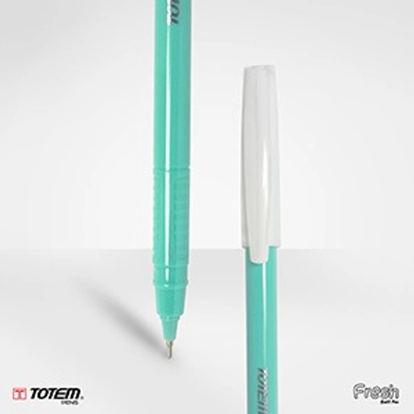 Totem Fresh Ball Pens 0.7mm Tip - 5 Pcs Pouch, Blue