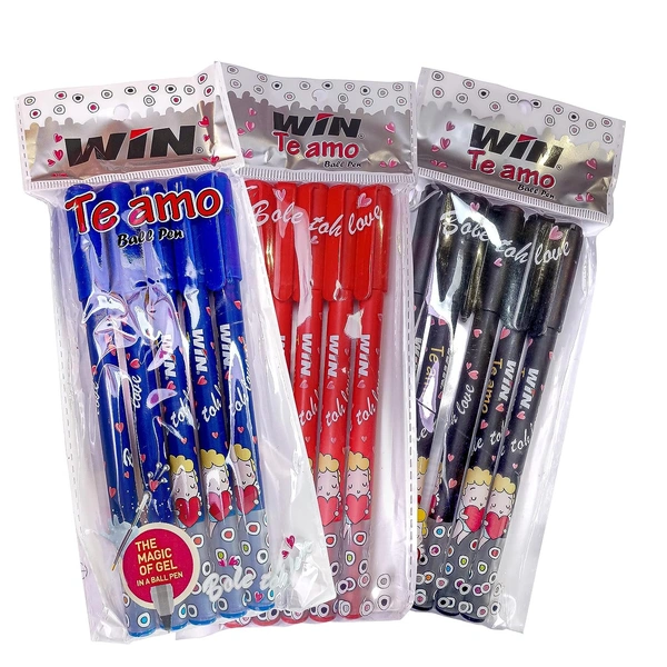 Win Te Amo Ball Pens 0.7mm Tip - Blue