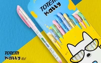 Totem Katty Gel Pens | 0.5 mm Tip - Pack of 10., Blue