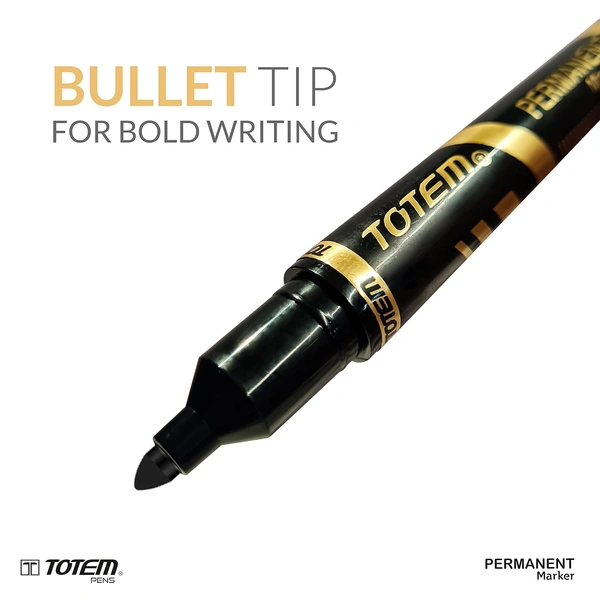 Totem Permanent Marker| Bullet Tip - 1 Pic., Black
