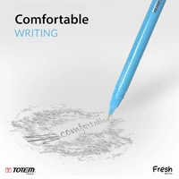 Totem Fresh Ball Pens 0.7mm Tip - 5 Pcs Pouch, Blue