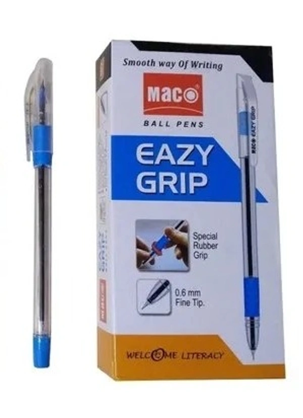 MACO EASY GRIP Ballpen - 20 pcs Box, Blue