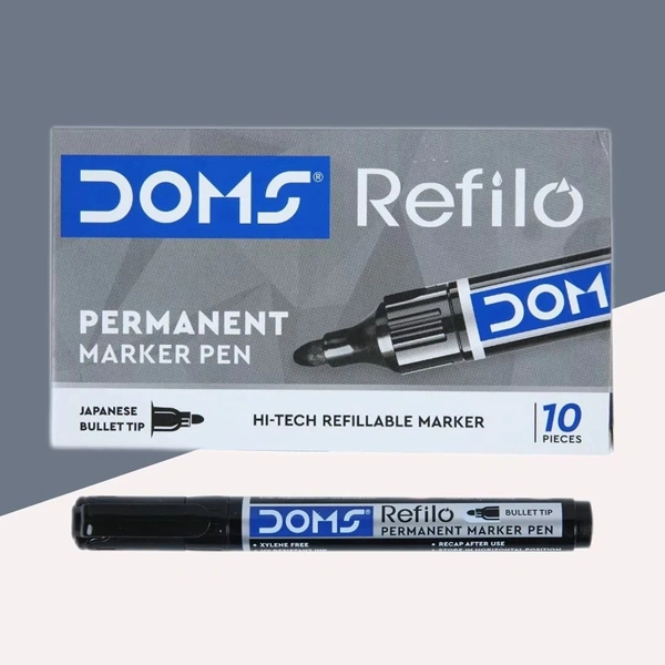 DOMS Refilo Permanent Marker - Black