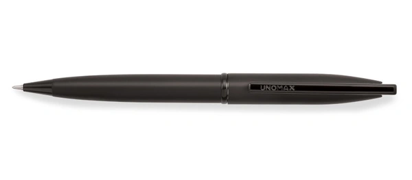 Unomax Nero Premium Metal Body Ball Point Pen - Charcoal Black, Blue
