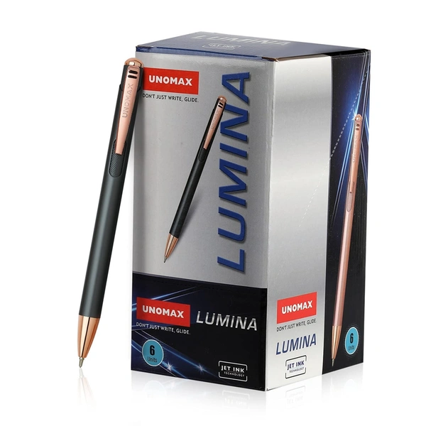 UNOMAX LUMINA Metal Ball Point Pens 0.7 mm - Steel Gray, Blue