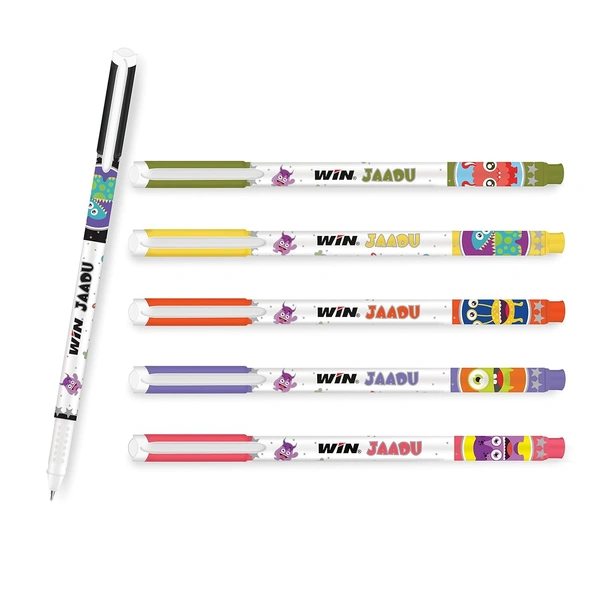 WIN Jaadu scented ink ballpen - Assorted, Pack of 5, Blue