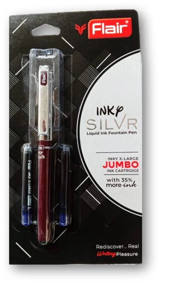 Flair Inky Silvr Liquid Ink Fountain Pen - Blue