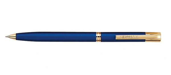 Unomax Novell Gold Premium Metal Body Ball Point Pen - Matt Blue, Blue