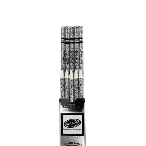 Skoodle Silver Wood Free Recycled Paper Pencils