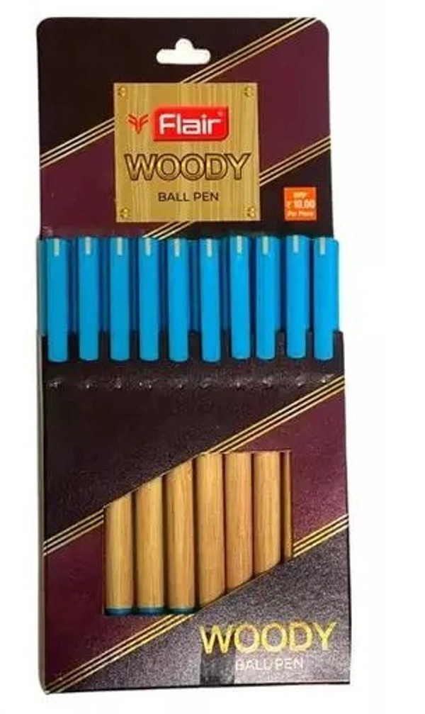 FLAIR Woody 0.7 Mm Ballpen - 1 Unit, Blue