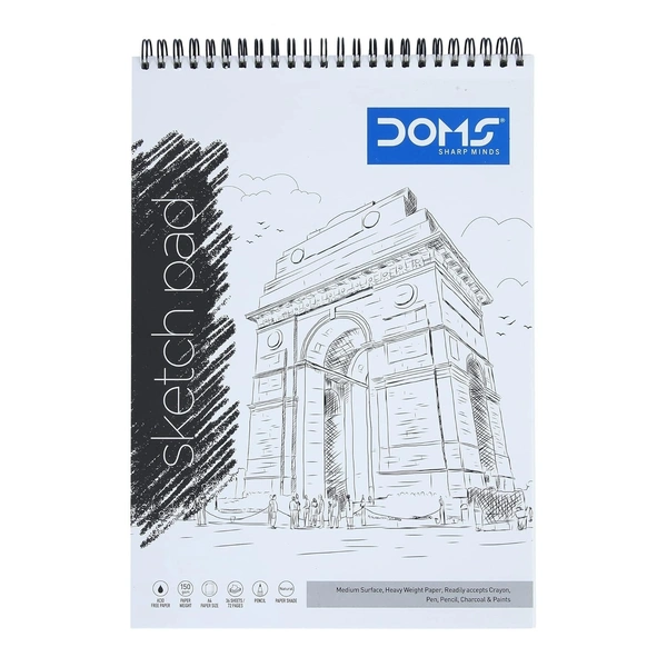 DOMS Sketch Book Wiro- 150 GSM - A4 (21 x 29.7 Cm)
