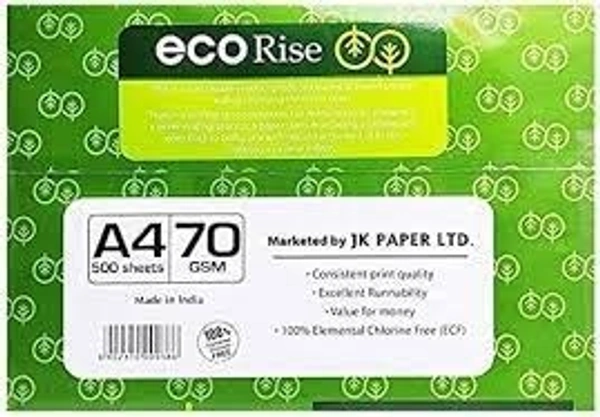 JK Eco Rise A4 Paper A4 Ream 70Gsm - 1 Nos.