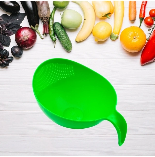 Rice Bowl Thick Drain Basket With Handle