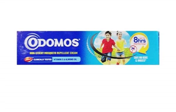 Dabur Odomos Non-Sticky Mosquito Repellent Cream - Vitamin E + Almond Oil 50 gm