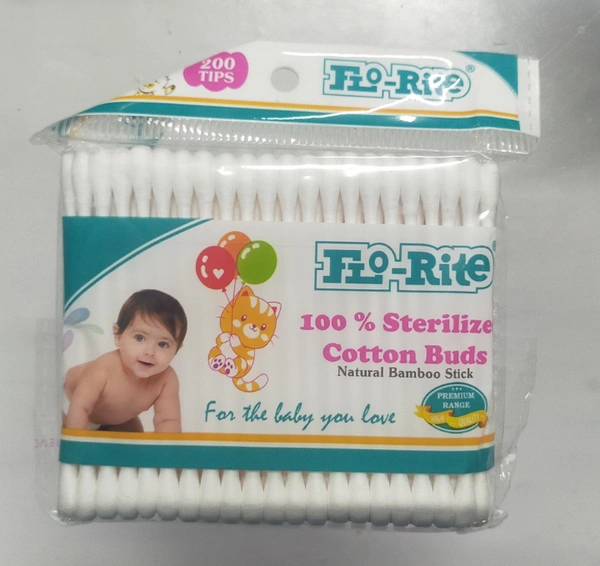 FLO-Rite100% Sterilize Cotton BudsNatural Bamboo Stick