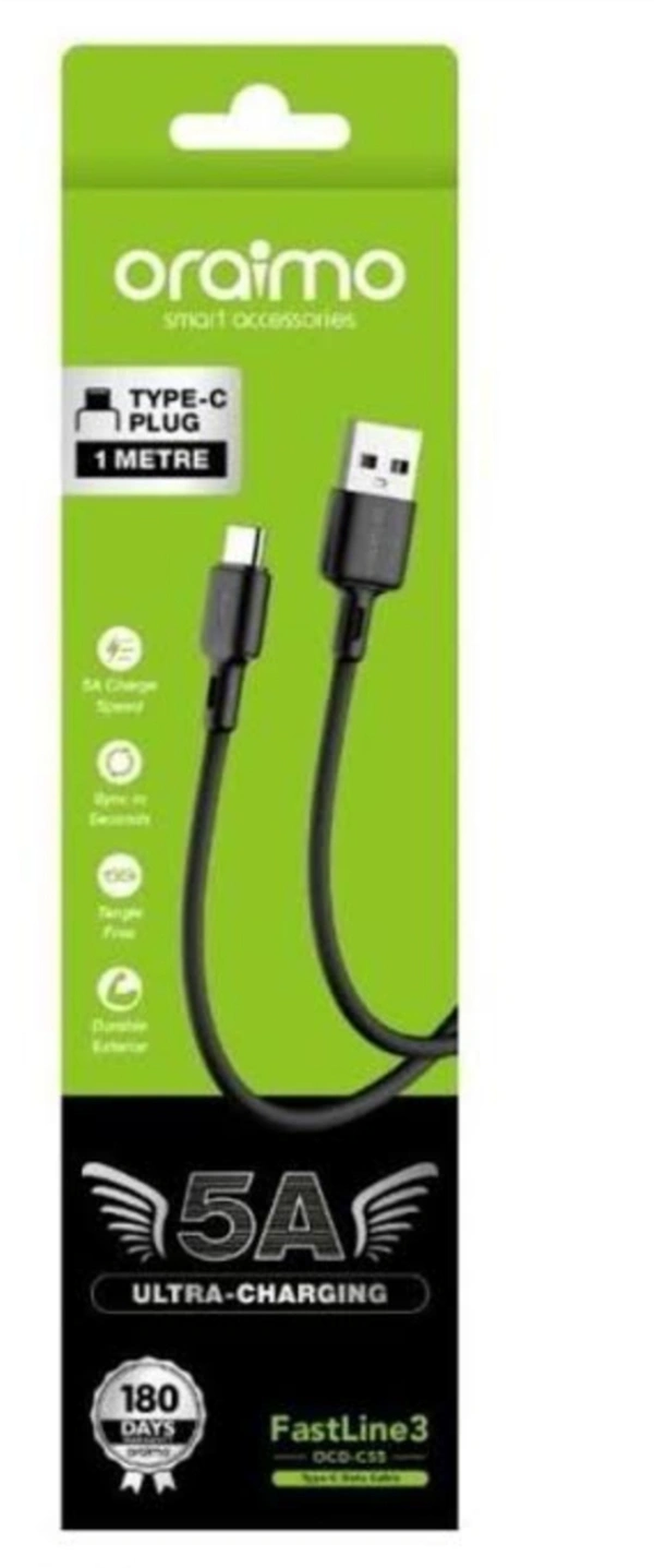 Oraimo OCD -C55 Type -C 1metre Data Cable - Black