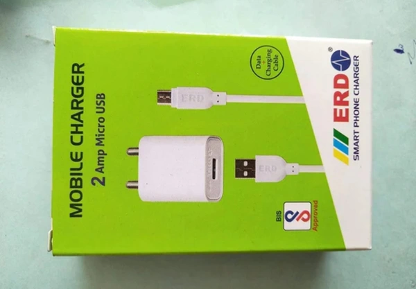 ERD 2.AMP CHARGER 5V  (MICRO/V8) - White