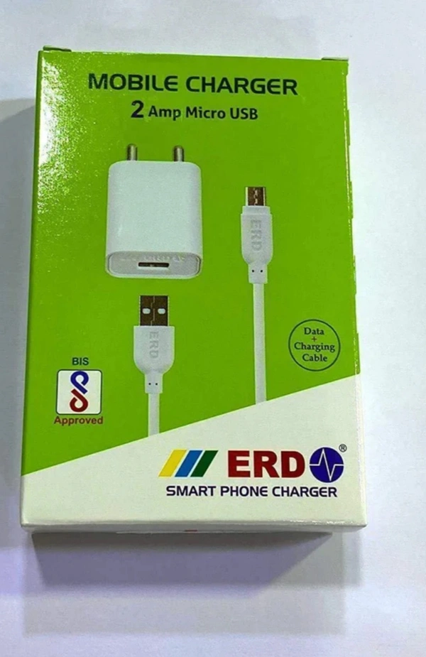 ERD 2.AMP CHARGER 5V  (MICRO/V8) - White